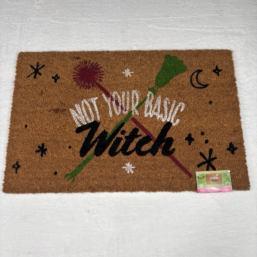 Wicked Not Your Basic Witch Halloween Coir Doormat (18"x28")
